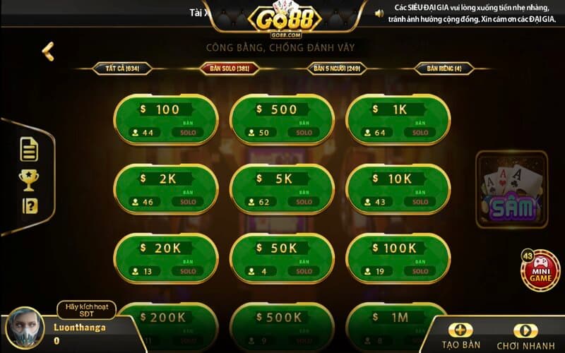 Sâm Go88: Hướng dẫn cách chơi chi tiết cho tân thủ 5 Một số mẹo chơi sâm Go88 luôn thắng cho tân thủ